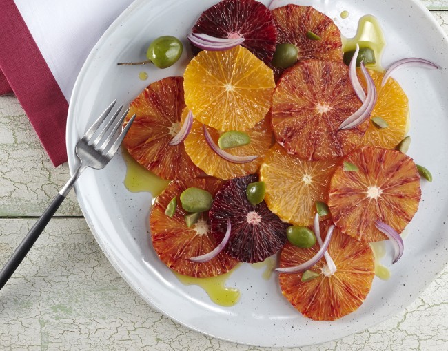 A simple citrus salad, I love the colors and shapes in this dish.