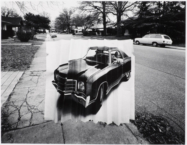 Murray Riss American, born 1940 Tricycle, Car Ad, and Sneakers, Part of Flying Objects Series, 1974 Gelatin silver prints Museum purchase through the National Endowment for the Arts, 75.235, 75.236, and 75.237 