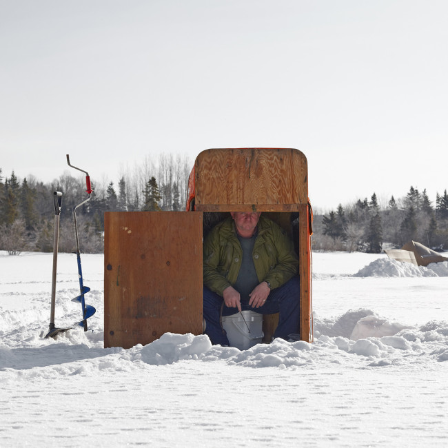 Ice Hut # 675a, Buckwheat Corner, Bras d'Or Lake, Cape Bretton, Nova Scotia, 2014- From the Series "Ice Huts" by Richard Johnson © 2007-2016 Richard Johnson Photography Inc, www.icehuts.ca, 416-755-7742