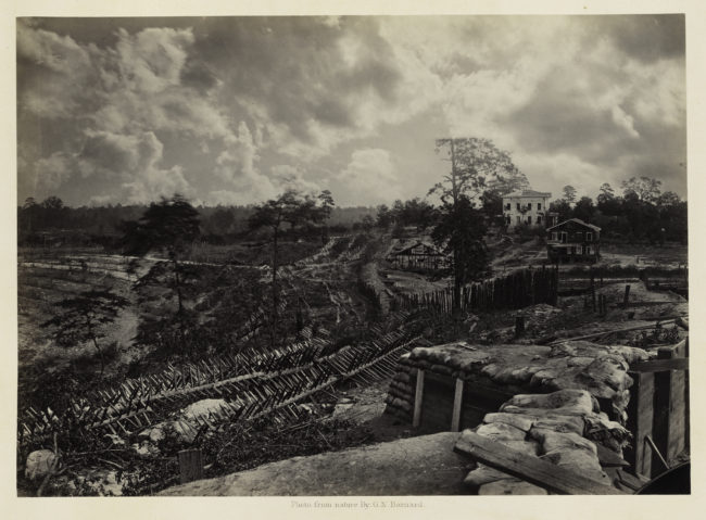 George N. Barnard, Rebel Works in Front of Atlanta, Georgia, No. 1, from Photographic Views of Sherman's Campaign, 1864; albumen print; 10 1/8 x 14 1/8 in. (25.72 x 35.88 cm); Collection of the Sack Photographic Trust