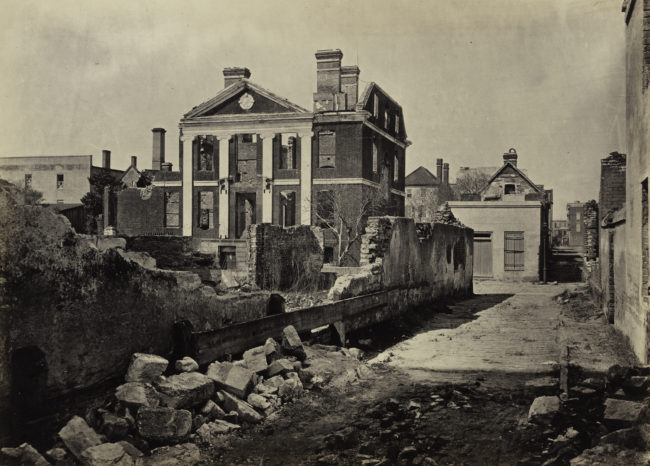 George N. Barnard, Ruins of the Pinckney Mansion, Charleston, South Carolina, from Photographic Views of Sherman's Campaign, 1865; albumen print; 10 x 14 in. (25.4 x 35.56 cm); Collection of the Sack Photographic Trust